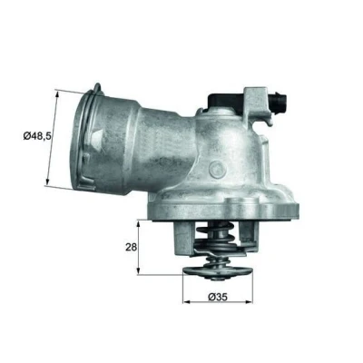Billede af MAHLE ORIGINAL TM 28 87 Termostat med pakning MERCEDES BENZ: C klasse T modell, E Sedan, Sedan