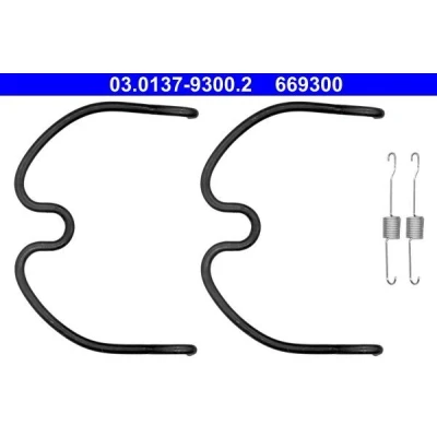 Billede af ATE 03.0137 9300.2 Tilbehørssæt, bremsebakker SUZUKI: IGNIS 2, Wagon R+ II Hatchback, OPEL: Agila A