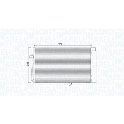 Billede af MAGNETI MARELLI 350203899000 Kondensator med tørrer 630x378x16 378 630 16 BMW: 5 Sedan, Touring, 7