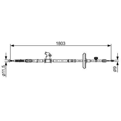 Billede af BOSCH 1 987 482 508 Håndbremsekabel 1803