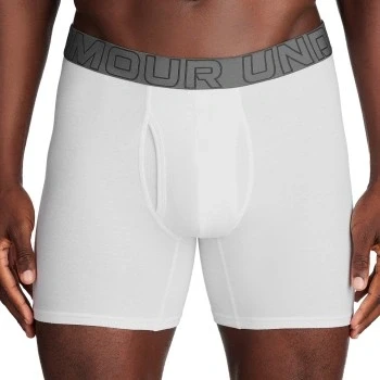 Billede af Under Armour 6P Perfect Cotton 6in Boxer Hvid Medium Herre