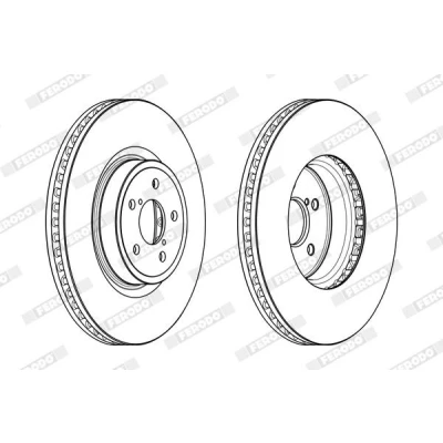 Billede af FERODO PREMIER DDF1841C 1 Bremseskiver 315,8 30 5 100 ventileret coatet uden skruer SUBARU: Forester IV, Legacy 5, 4
