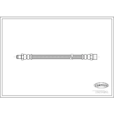 Billede af CORTECO 19034261 Bremseslange foraksel 540