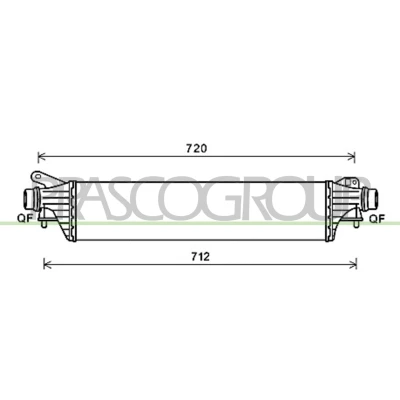 Billede af PRASCO OP036N001 Intercooler med lynkobling