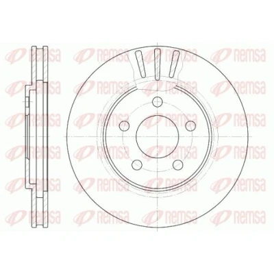 Billede af REMSA 6947.10 Bremseskiver foraksel 260, 260 23 5 ventileret CHRYSLER: Stratus Cabriolet, Sebring II Cabriolet