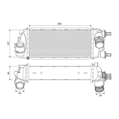 Billede af VALEO 818695 Intercooler Aluminium uden sensor