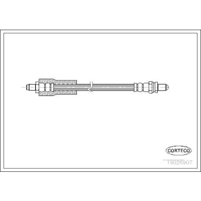 Billede af CORTECO 19026907 Bremseslange bagaksel 300
