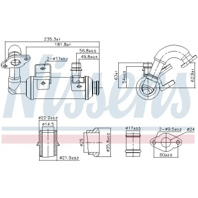 Billede af NISSENS 989407 EGR køler uden undertryk bypass