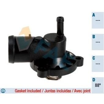 Billede af FAE 5352088 Termostat 88 med pakninger uden sensor hus VOLKSWAGEN: Lupo / 3L, SKODA: Fabia I Hatchback, 1 Combi