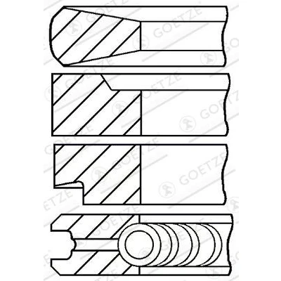 Billede af GOETZE ENGINE 08 100100 00 Stempelringsæt 111,77