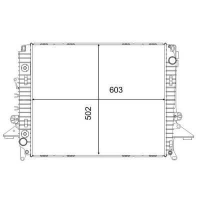 Billede af MAHLE ORIGINAL CR 2577 000S Radiator 603 502 42 Loddet køleripper LAND ROVER: Range Rover Sport