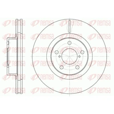 Billede af REMSA 6715.10 Bremseskiver foraksel 276, 276 24 5 ventileret SUBARU: Impreza III Hatchback, Forester III, II, TOYOTA: GT86 Coupe