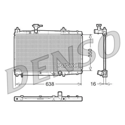 Billede af DENSO DRM50007 Radiator Aluminium 638 350 16 TOYOTA: Yaris I Hatchback, Verso