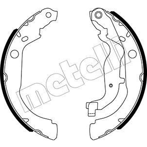 Billede af METELLI 53 0535 Bremsebakker 228,6mm 42mm DACIA: Duster SUV, II, Van