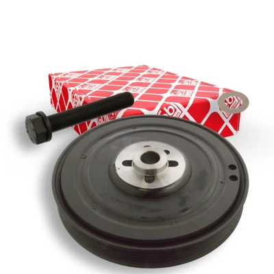 Billede af FEBI BILSTEIN 106526 Remskive Krumtapaksel 6PK 192,5 5 med skrue, rørforbinder VOLKSWAGEN: TRANSPORTER 4 Bus, Crafter 30 35 Bus