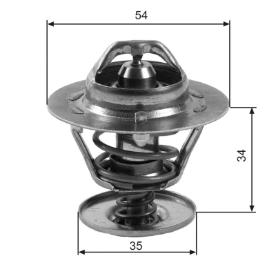 Billede af GATES TH11383G1 Termostat 83 med pakninger uden hus ROVER: Montego Sedan