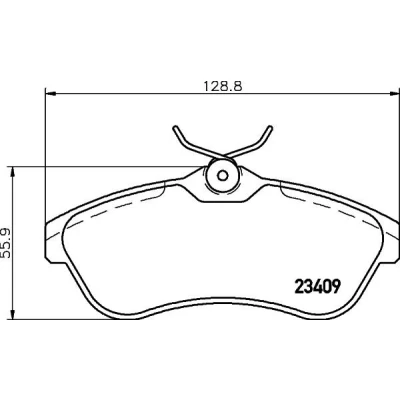 Billede af HELLA 8DB 355 009 321 Bremseklodser Ikke forberedt til slidindikator med bremsecaliperskruer tilbehør CITROËN: C3 II, I Hatchback, C2 Hatchback