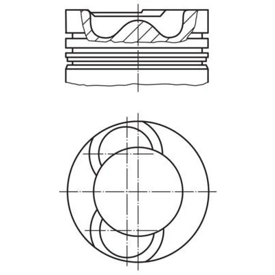 Billede af MAHLE ORIGINAL 028 19 00 Motor Stempel 81,01 med stempelringholder, uden kølekanal