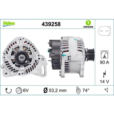 Billede af VALEO 439258 Generator 14V 90A VOLKSWAGEN: Transporter 4, 4