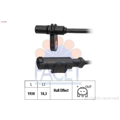 Billede af FACET 21.0248 ABS Sensor 1930 MERCEDES BENZ: Sprinter 3.5 T Bus, Ladvogn/Chassis, Van