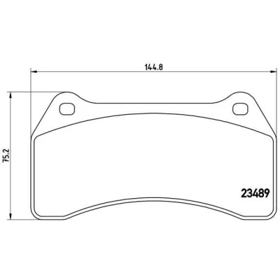 Billede af BREMBO P 36 014 Bremseklodser Ekskl. slidadvarselskontakt uden tilbehør JAGUAR: S Type