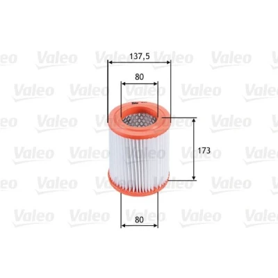 Billede af VALEO 585677 Luftfilter 173 138 Filterindsats HONDA: FR V, CIVIC 7 Hatchback, CR V 2
