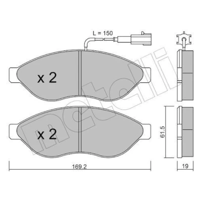 Billede af Bremseklodser METELLI 22 0708 1
