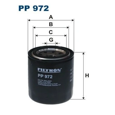 Billede af FILTRON PP 972 Brændstoffilter Påskruet filter
