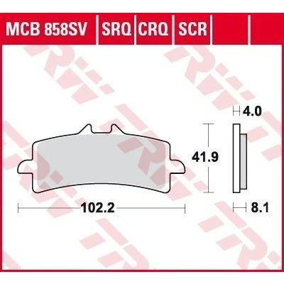 Billede af TRW Hyper Carbon Racing MCB858CRQ Bremseklodser