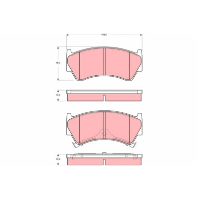 Billede af TRW GDB3391 Bremseklodser med akustisk advarsel for slid NISSAN: ALMERA 1, 1 Hatchback