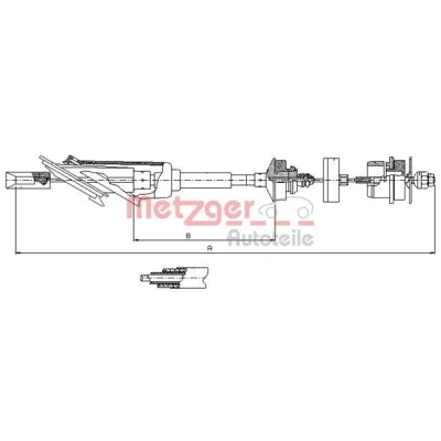 Billede af METZGER 11.2254 Koblingskabel COFLE PEUGEOT: 106 I Hatchback, II CITROËN: Saxo Hatchback