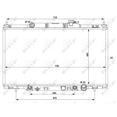 Billede af NRF 53574 Radiator Aluminium 738 400 16 med monteringsdele Loddet køleripper HONDA: CR V 2