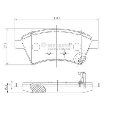 Billede af Bremseklodser NIPPARTS J3608028