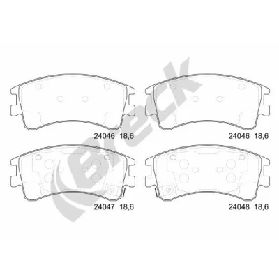 Billede af BRECK 24046 00 701 10 Bremseklodser med akustisk advarsel for slid tilbehør MAZDA: 6 Stationcar, Hatchback, Sedan