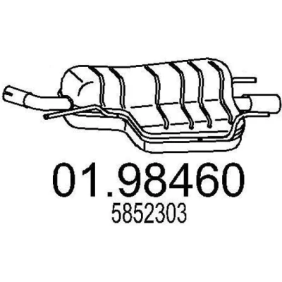 Billede af MTS 01.98460 Lydpotte 900 OPEL: Astra H Hatchback, GTC, Classic Hatchback