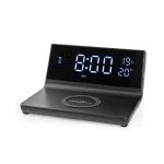 Billede af Nedis Vækkeur med Trådlås Ladning Qi certificeret 5 / 7.5 10 15 W USB A Han 2 Alarmtider Snooze funktion