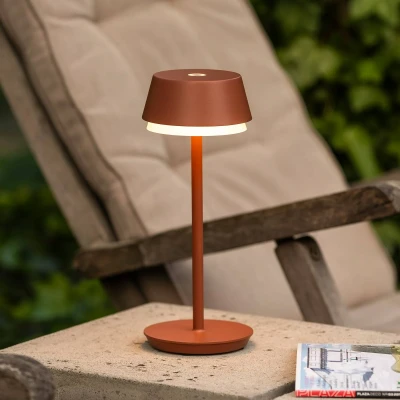 Billede af LED bordlampe Lyon, terracotta, IP54, dæmper, CCT, RGB