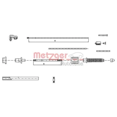 Billede af METZGER 10.0382 Gaskabel COFLE RENAULT: CLIO 1