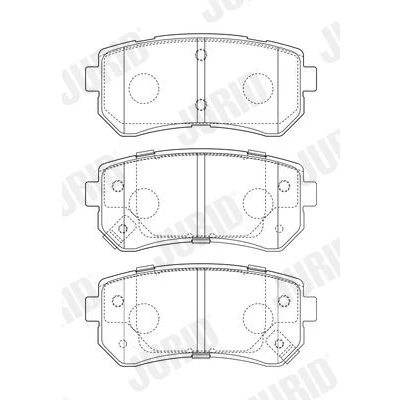 Billede af JURID 573757J Bremseklodser med akustisk advarsel for slid KIA: cee‘d I Stationcar, Hatchback, II Hatchback