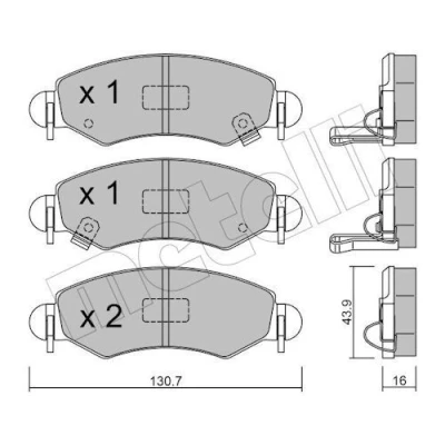 Billede af Bremseklodser METELLI 22 0339 1