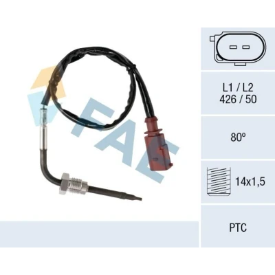 Billede af FAE 68036 Sensoren foran partikelfilter VOLKSWAGEN: Polo V Hatchback, SEAT: Ibiza 4 ST,