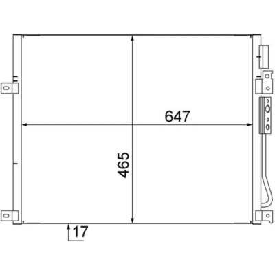 Billede af MAHLE ORIGINAL AC 564 000S Kondensator uden tørrer 627, 647 JEEP: GRAND CHEROKEE 3