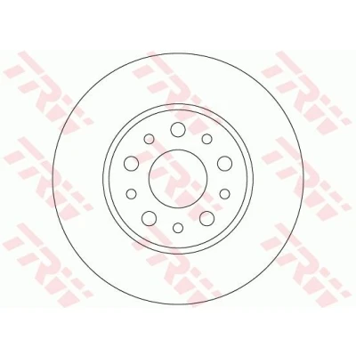 Billede af TRW DF6228 Bremseskiver 251 10 5 98 fuldstændigt lakeret FIAT: 500L