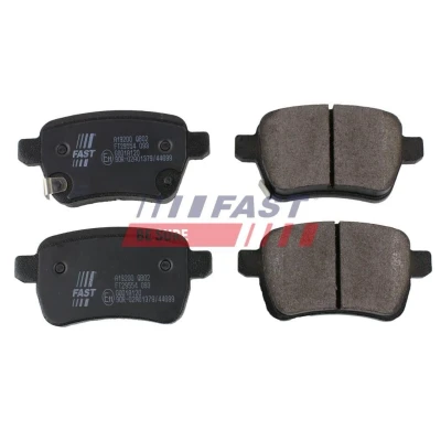 Billede af FAST FT29554 Bremseklodser bagaksel Ekskl. slidadvarselskontakt med bremsecaliperskruer OPEL: Corsa E Hatchback, Adam, FIAT: Tipo Stationcar