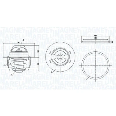 Billede af MAGNETI MARELLI 352317005140 Termostat 89 RENAULT: TRAFIC 2 Kasten, CLIO 2, MEGANE Kombi