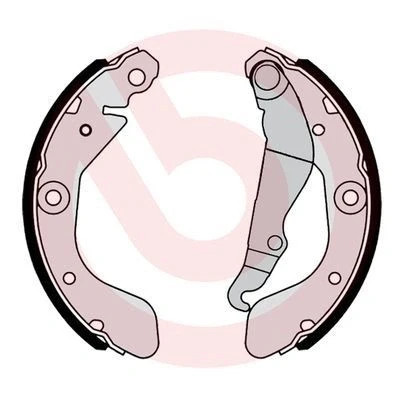 Billede af BREMBO S 10 519 Bremsebakker 200 36 med håndbremsegreb CHEVROLET: Aveo Hatchback