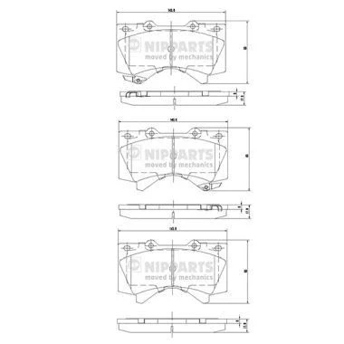 Billede af Bremseklodser NIPPARTS N3602136