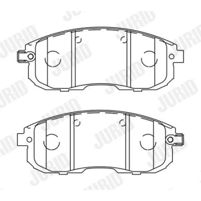 Billede af JURID 573304J Bremseklodser med akustisk advarsel for slid uden tilbehør NISSAN: Juke, Pulsar Hatchback
