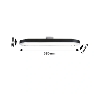 Billede af Paulmann URail LED panel 7W 2.700 K mat sort