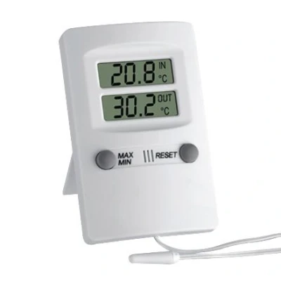 Billede af Mini maxi termometer, digitalt, Handelsmerk Schippers, Hvid Egnet til Husdyrbrug